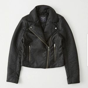 Faux Leather Moto Jacket Abercrombie & Fitch